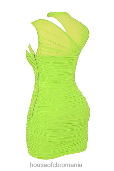 îmbrăcăminte House of CB rochie mini adrie neon verde adunat X4F68187