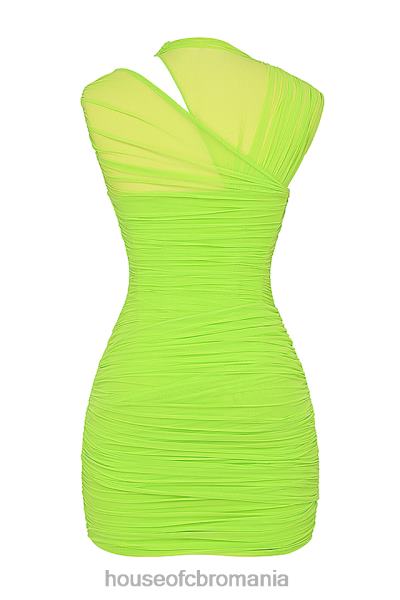 îmbrăcăminte House of CB rochie mini adrie neon verde adunat X4F68187