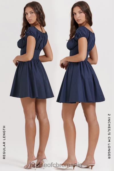 îmbrăcăminte House of CB rochie mini adunata nala bleumarin francez X4F68171