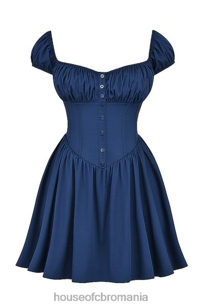îmbrăcăminte House of CB rochie mini adunata nala bleumarin francez X4F68171