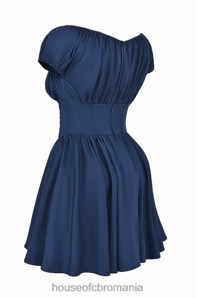 îmbrăcăminte House of CB rochie mini adunata nala bleumarin francez X4F68171