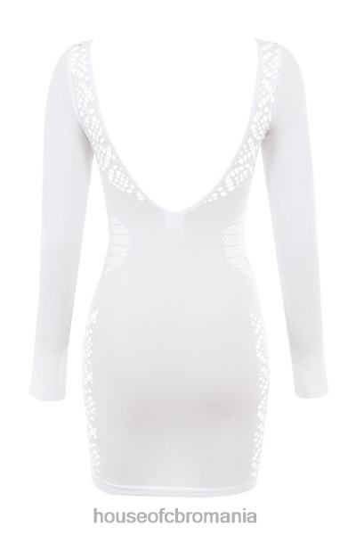 îmbrăcăminte House of CB rochie mini alana albă stretch din tricot X4F68574