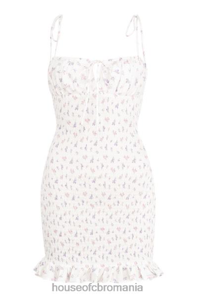 îmbrăcăminte House of CB rochie mini allie albă cu înduri florale X4F68616