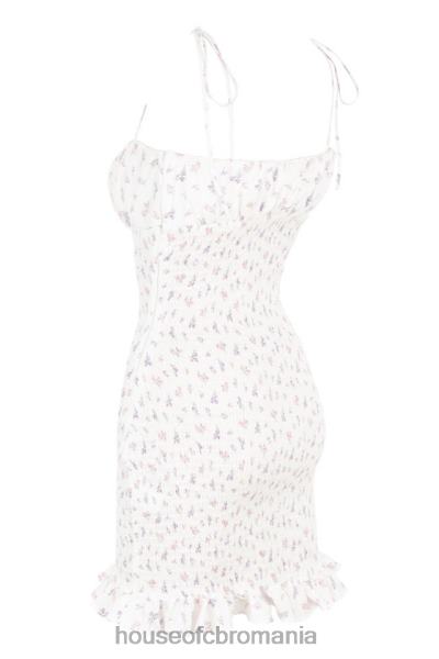 îmbrăcăminte House of CB rochie mini allie albă cu înduri florale X4F68616