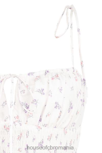 îmbrăcăminte House of CB rochie mini allie albă cu înduri florale X4F68616