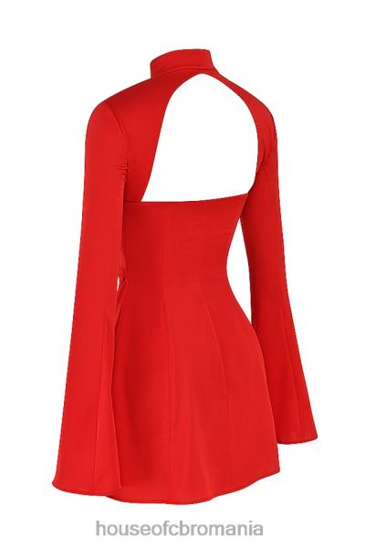 îmbrăcăminte House of CB rochie mini alyssa scarlet din satin X4F68498