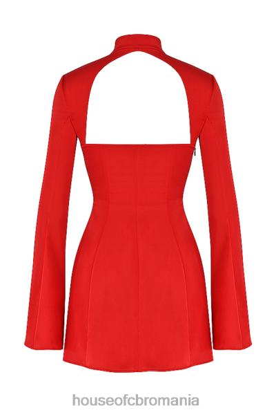 îmbrăcăminte House of CB rochie mini alyssa scarlet din satin X4F68498