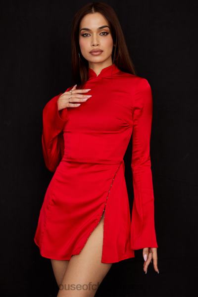 îmbrăcăminte House of CB rochie mini alyssa scarlet din satin X4F68498