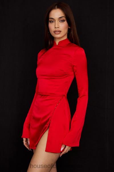 îmbrăcăminte House of CB rochie mini alyssa scarlet din satin X4F68498