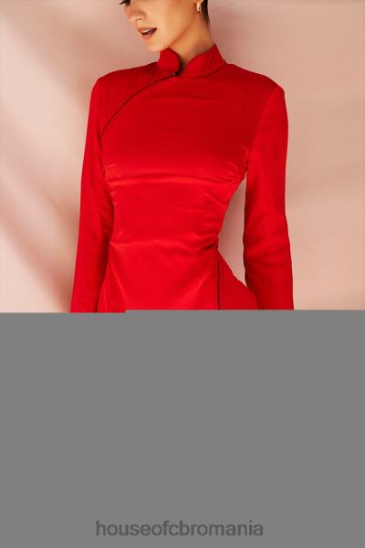 îmbrăcăminte House of CB rochie mini alyssa scarlet din satin X4F68498