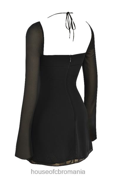 îmbrăcăminte House of CB rochie mini babydoll neagră șifon șifon X4F68510