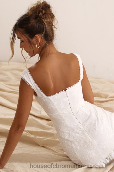 îmbrăcăminte House of CB rochie mini brodata alb odessa X4F68226