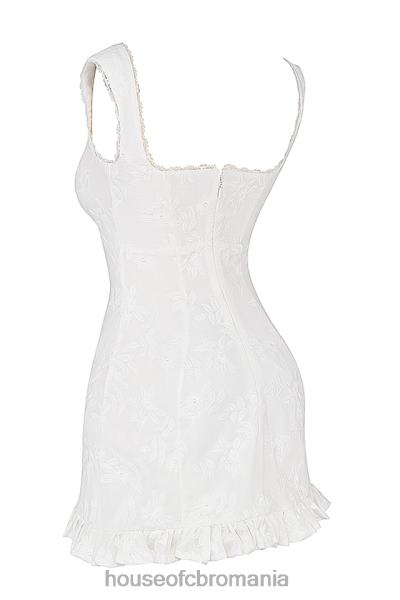 îmbrăcăminte House of CB rochie mini brodata alb odessa X4F68226