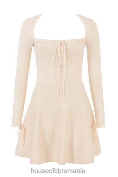 îmbrăcăminte House of CB rochie mini caprice cream din tricot delicat X4F68298