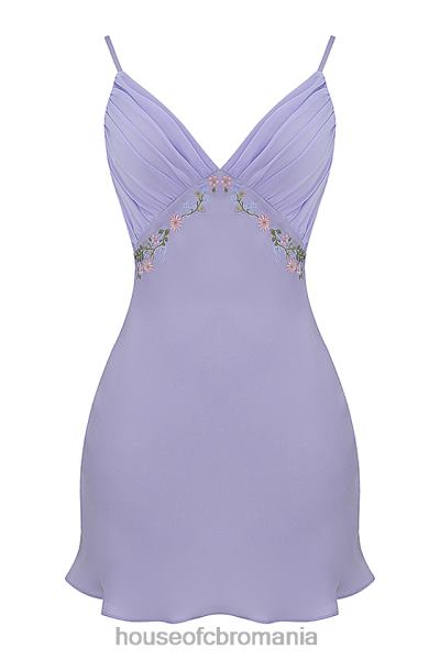 îmbrăcăminte House of CB rochie mini christa brodata lavanda X4F68243