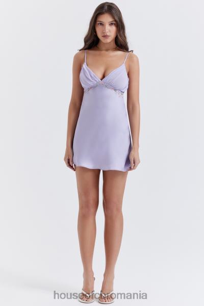 îmbrăcăminte House of CB rochie mini christa brodata lavanda X4F68243