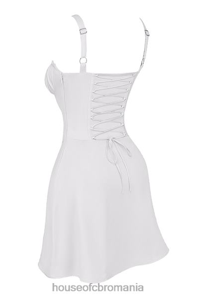 îmbrăcăminte House of CB rochie mini corset alb carlotta X4F68270