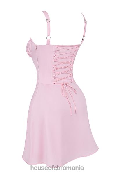 îmbrăcăminte House of CB rochie mini corset carlotta baby roz X4F68258