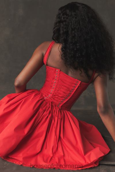îmbrăcăminte House of CB rochie mini corset cireș pietra X4F68158