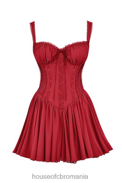 îmbrăcăminte House of CB rochie mini corset cireș pietra X4F68158