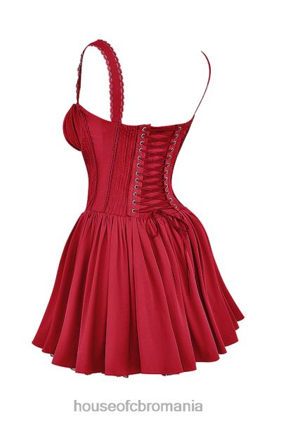 îmbrăcăminte House of CB rochie mini corset cireș pietra X4F68158