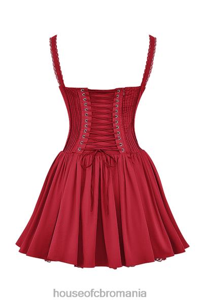 îmbrăcăminte House of CB rochie mini corset cireș pietra X4F68158