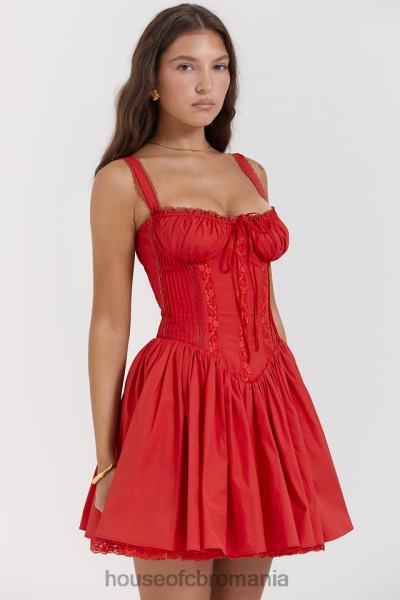 îmbrăcăminte House of CB rochie mini corset cireș pietra X4F68158