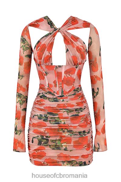 îmbrăcăminte House of CB rochie mini corset cu imprimeu adanna rose X4F68495