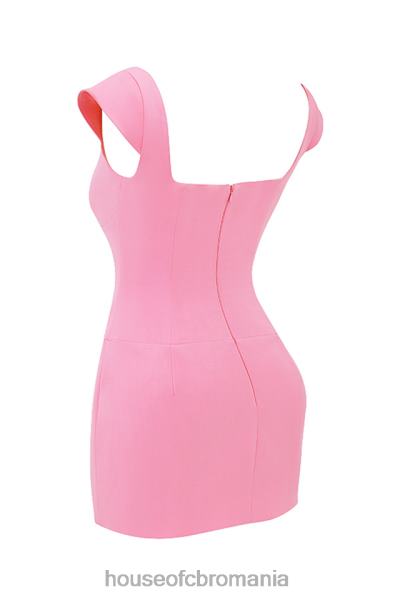 îmbrăcăminte House of CB rochie mini corset roz francez leonida X4F68205