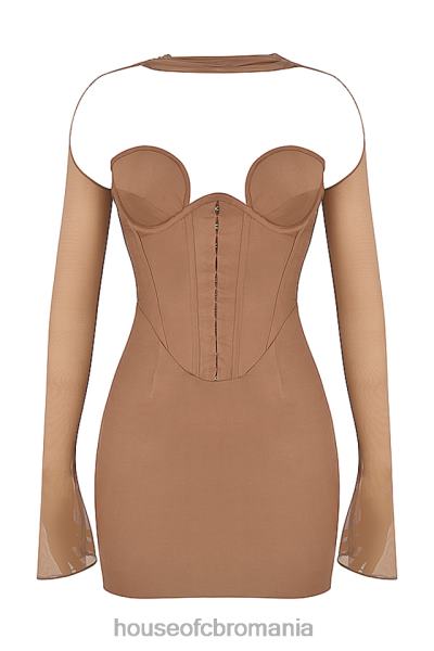 îmbrăcăminte House of CB rochie mini corset structurat mocha mayara X4F68480