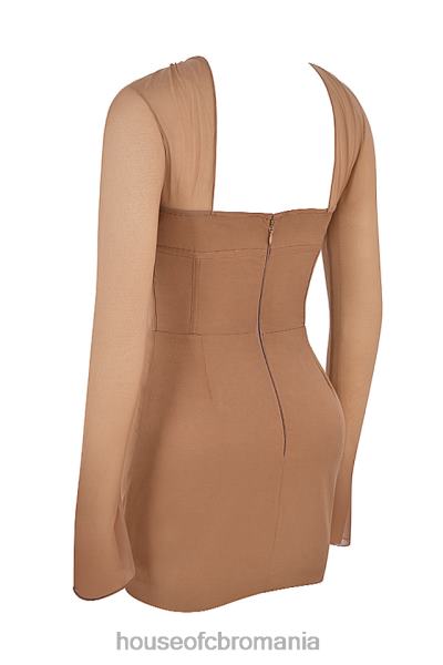 îmbrăcăminte House of CB rochie mini corset structurat mocha mayara X4F68480