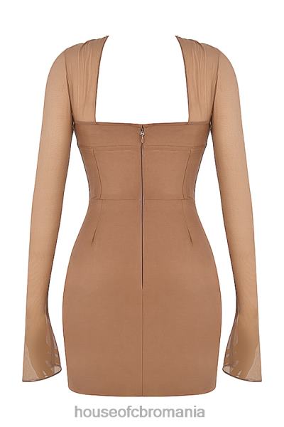 îmbrăcăminte House of CB rochie mini corset structurat mocha mayara X4F68480