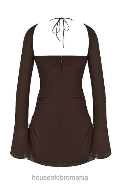 îmbrăcăminte House of CB rochie mini cu capul din sifon ciocolata pentru bebelusi X4F68506