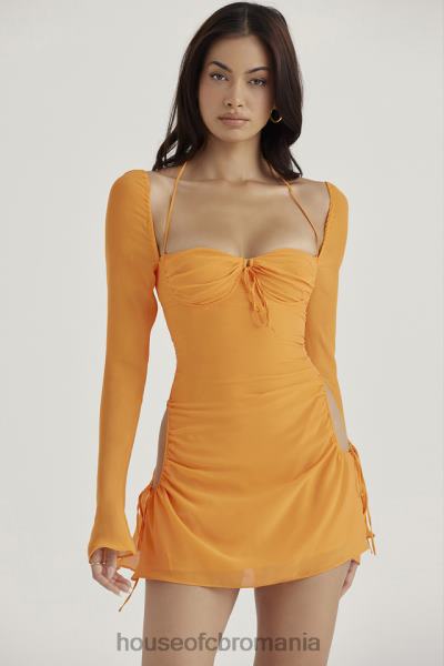 îmbrăcăminte House of CB rochie mini cu capul din sifon mandarina bebelusi X4F68421