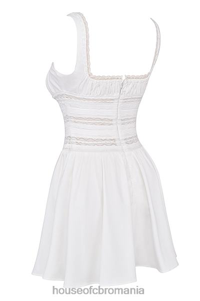 îmbrăcăminte House of CB rochie mini cu dantelă albă tiffani X4F68267