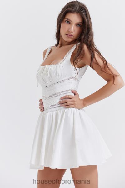 îmbrăcăminte House of CB rochie mini cu dantelă albă tiffani X4F68267