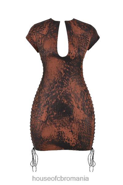 îmbrăcăminte House of CB rochie mini cu dantela daphne antique cupru X4F68363