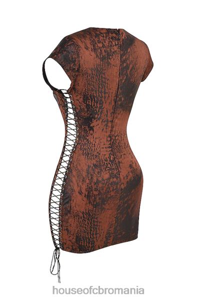 îmbrăcăminte House of CB rochie mini cu dantela daphne antique cupru X4F68363