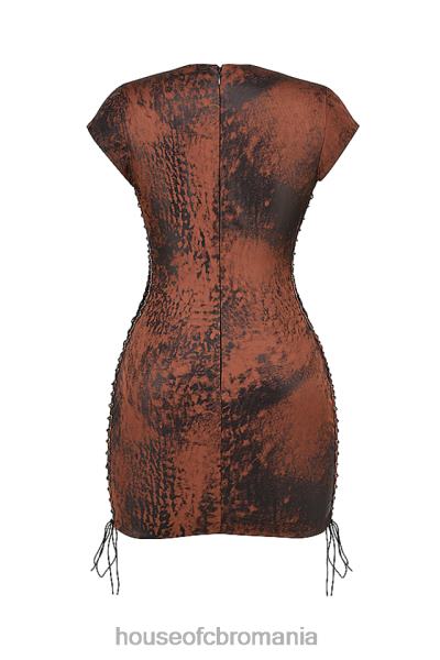 îmbrăcăminte House of CB rochie mini cu dantela daphne antique cupru X4F68363