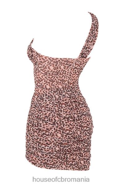 îmbrăcăminte House of CB rochie mini cu decupaj cu imprimeu animal clementine X4F68583