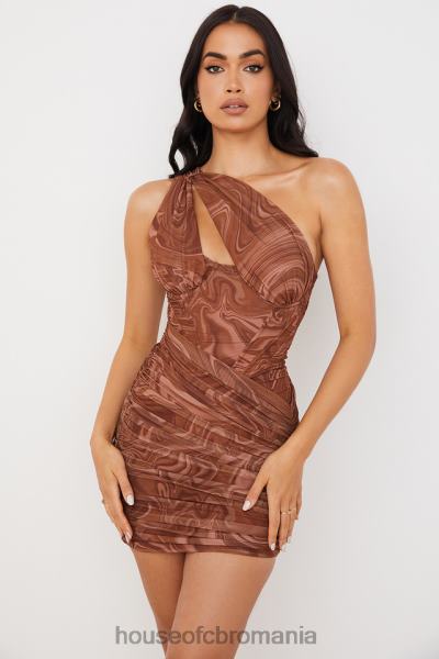 îmbrăcăminte House of CB rochie mini cu decupaj cu imprimeu vârtej de clementine X4F68567