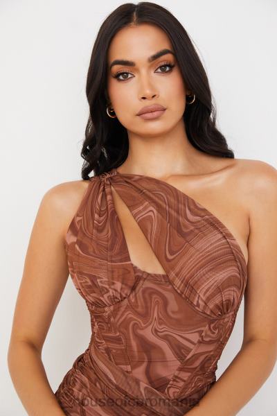 îmbrăcăminte House of CB rochie mini cu decupaj cu imprimeu vârtej de clementine X4F68567