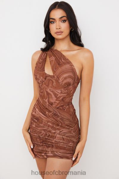 îmbrăcăminte House of CB rochie mini cu decupaj cu imprimeu vârtej de clementine X4F68567