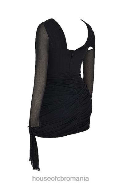 îmbrăcăminte House of CB rochie mini cu decupaj cu sclipici negru moș X4F68343