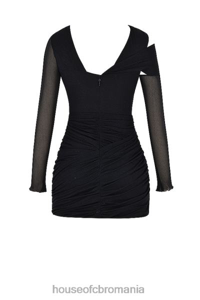 îmbrăcăminte House of CB rochie mini cu decupaj cu sclipici negru moș X4F68343