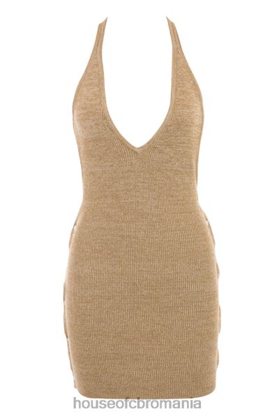 îmbrăcăminte House of CB rochie mini cu halter milla sand X4F68539