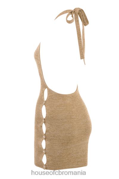 îmbrăcăminte House of CB rochie mini cu halter milla sand X4F68539