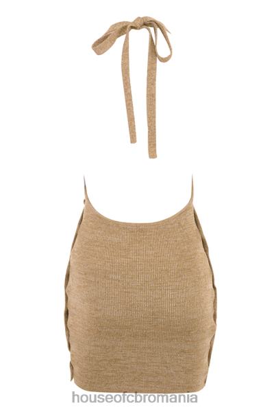îmbrăcăminte House of CB rochie mini cu halter milla sand X4F68539