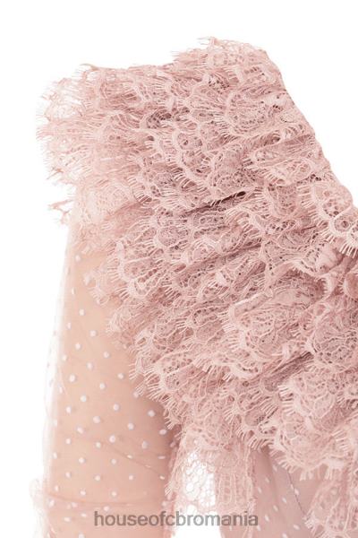 îmbrăcăminte House of CB rochie mini cu volane din dantela sorrel blush X4F68632
