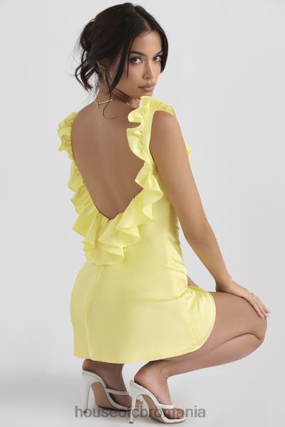îmbrăcăminte House of CB rochie mini cu volane din satin tink buttercup X4F68443